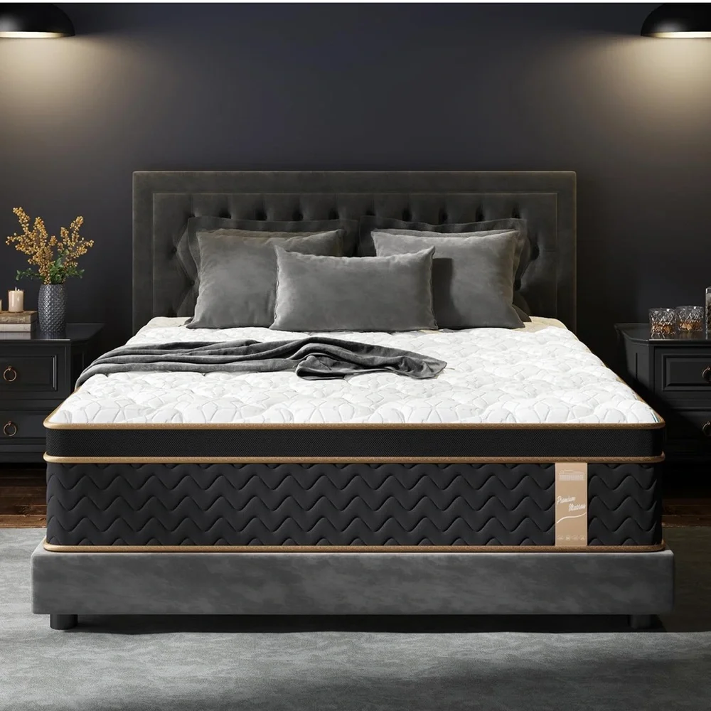 Gray and White Mattress Cover for Luxurious Bedding